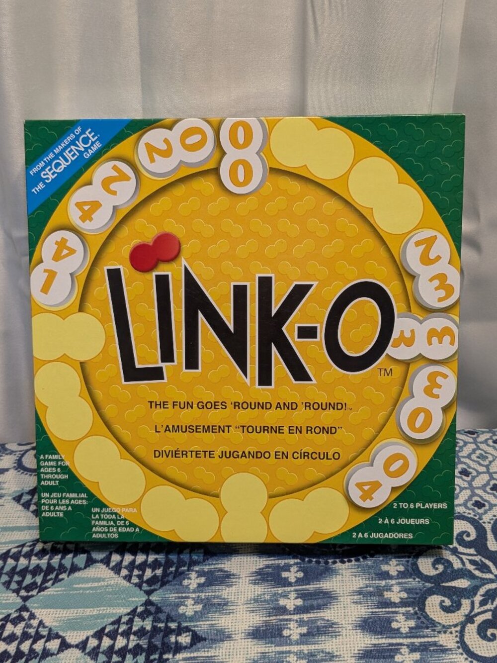 Link-O Board Game COMPLETE Jax 2007 Numbers Tiles Family Sequence Linko EUC